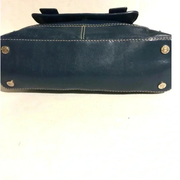 Michael Kors navy blue leather satchel handbag - Picture 3 of 12